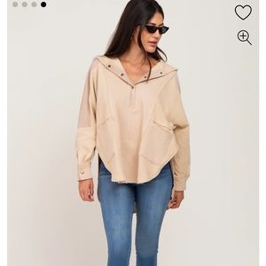 AEMI & CO Women's Oversized Corduroy Sweater In Beige